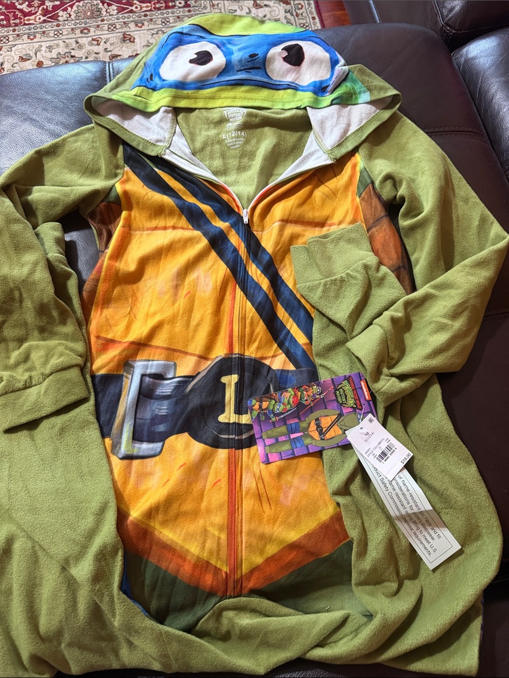 Nickelodeon Green & Orange Turtle Hero Zip Hoodie
